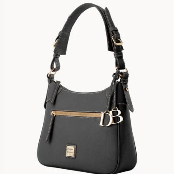 Dooney & Bourke Black Shoulder Bag with Gold Accents - Picture 4 of 8